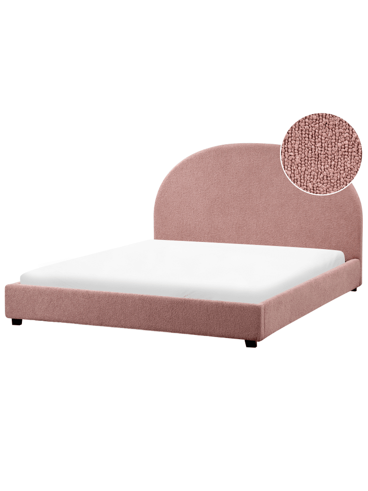 Beliani Doppelbett VAUCLUSE in Rosa - (W) 172 x (H) 112 x (L) 214 cm günstig kaufen onesize