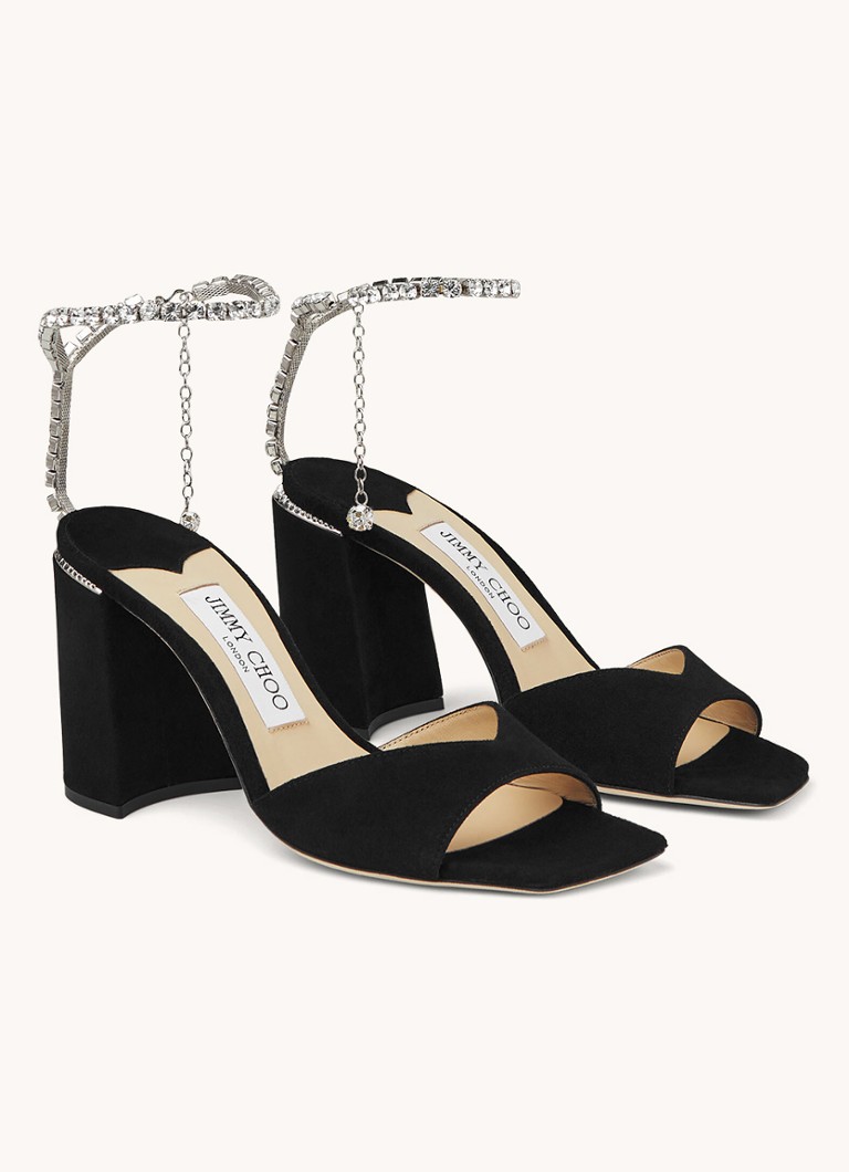 Sandale Jimmy Choo Saeda 85 din piele intoarsa de capra