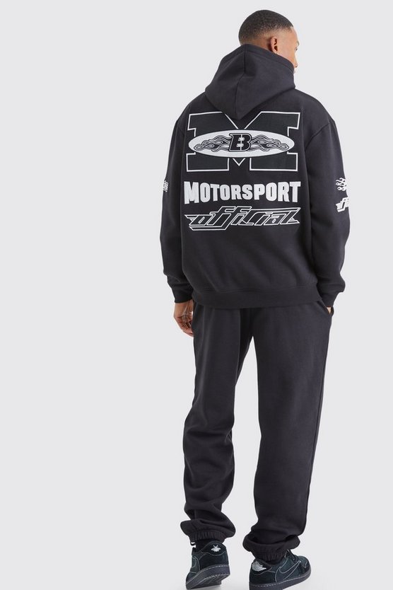 Oversize Trainingsanzug mit Moto-Applique