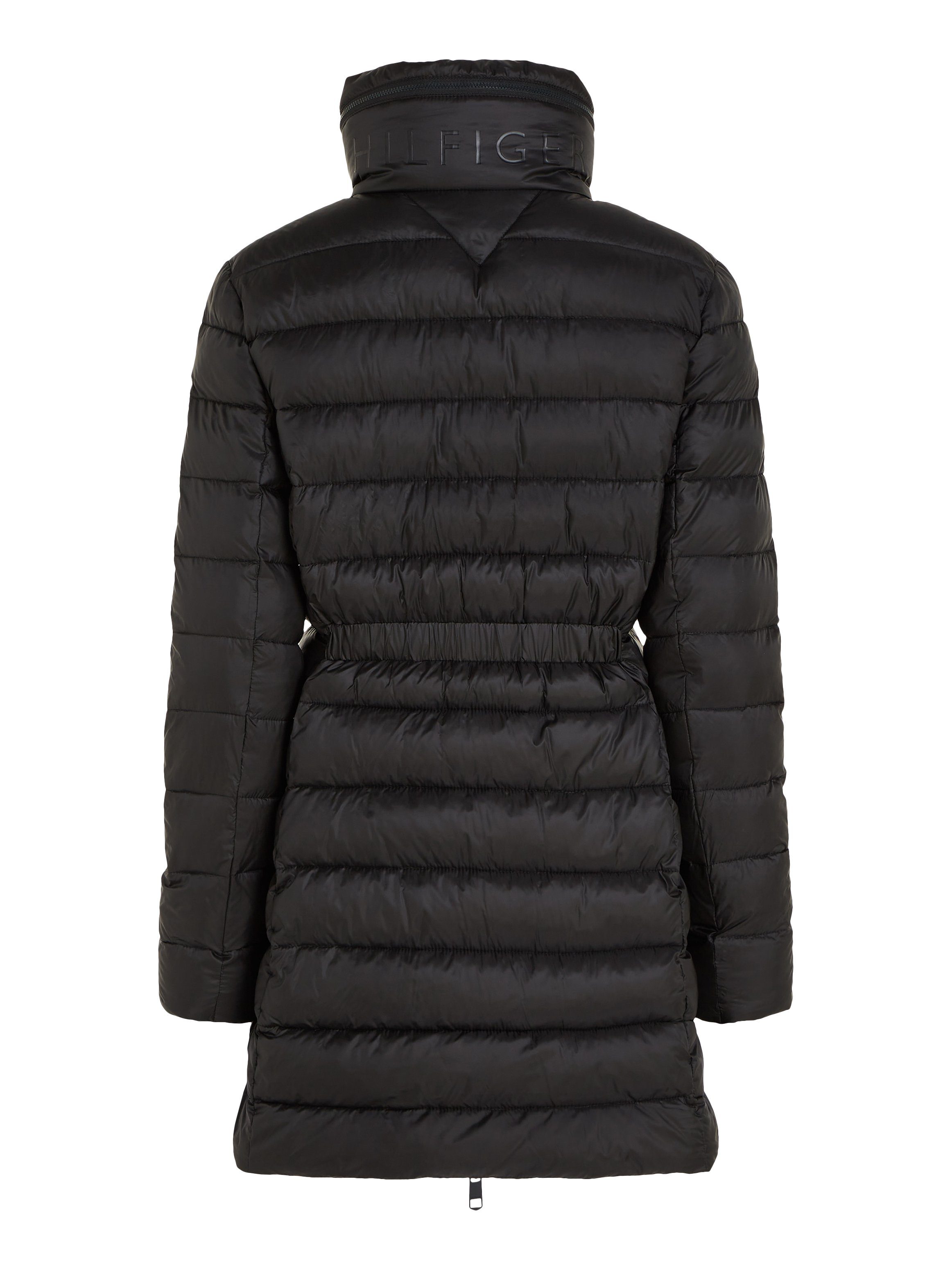 Tommy Hilfiger Steppmantel MW PADDED GLOBAL STRIPE COAT mit Kapuze im Stehkragen