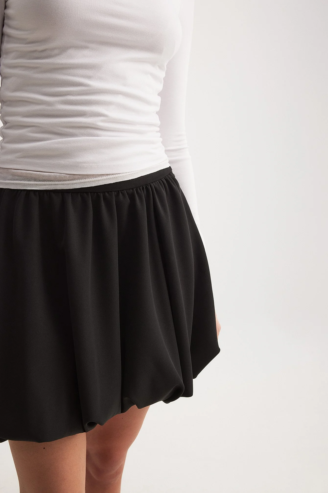 Bubble Hem Mini Skirt
