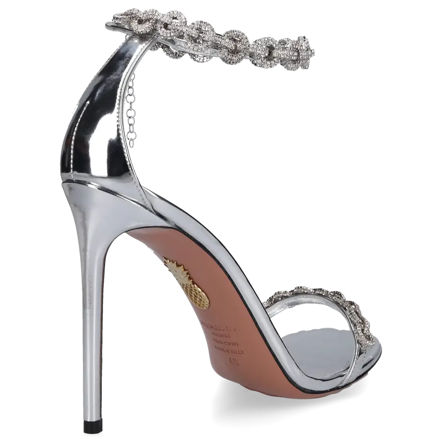 Aquazzura - Sandalen LOVE LINK 105 Kalbsleder - silber