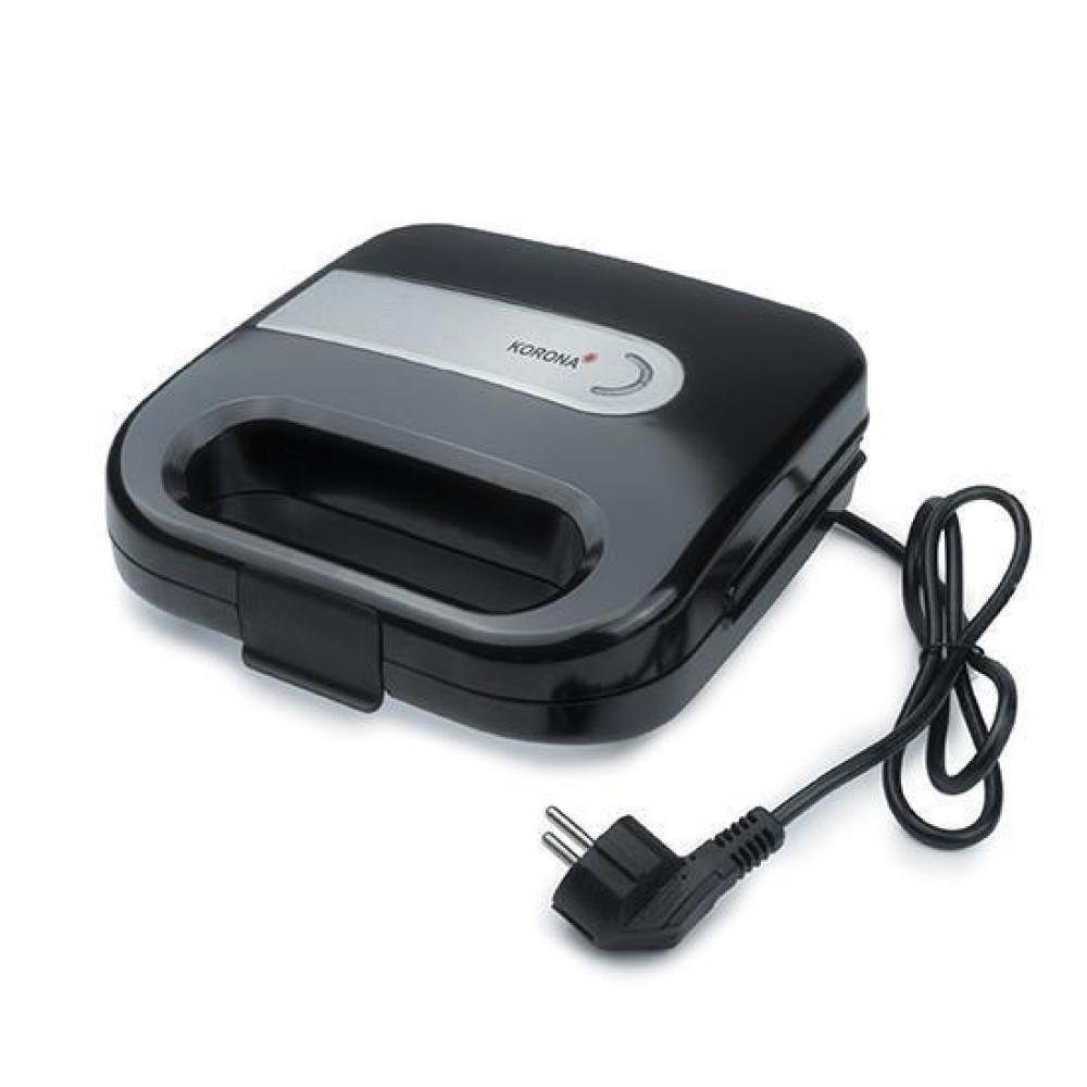 KORONA Sandwichmaker 47019, 750 W, XXL, große Toastscheiben, Antihaftbeschichtet, 750 Watt, schwarz