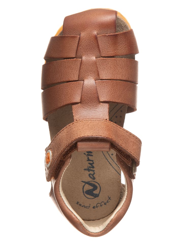 Naturino Leder-Halbsandalen in Hellbraun günstig kaufen