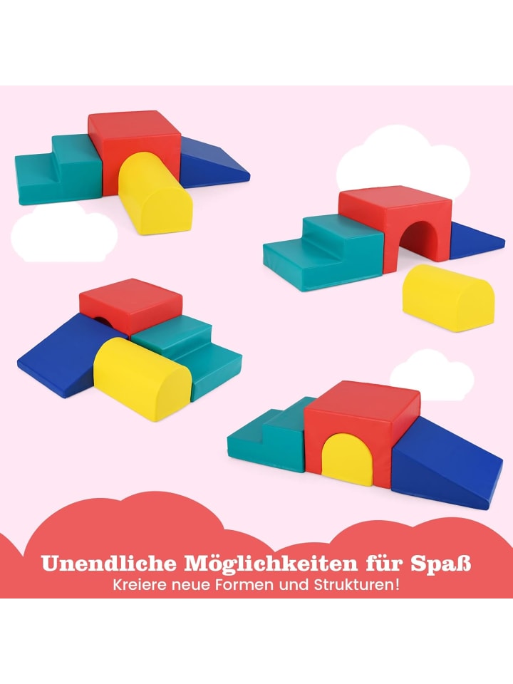 COSTWAY 4 TLG. Schaumstoffbausteine in Rot günstig kaufen onesize