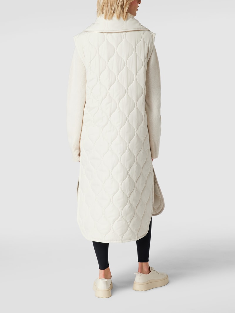 Steppweste mit Stehkragen in offwhite