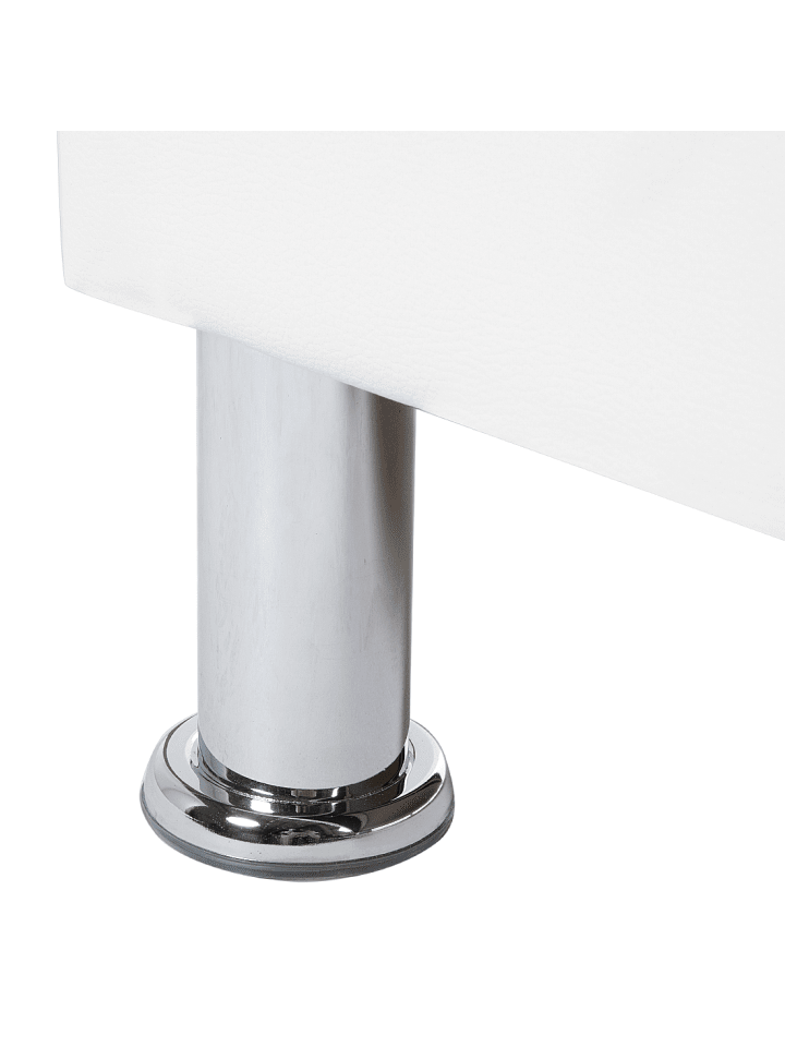Beliani Doppelbett METZ in Weiß/Schwarz/Silber - (W) 168 x (H) 102 x (L) 217 cm günstig kaufen onesize