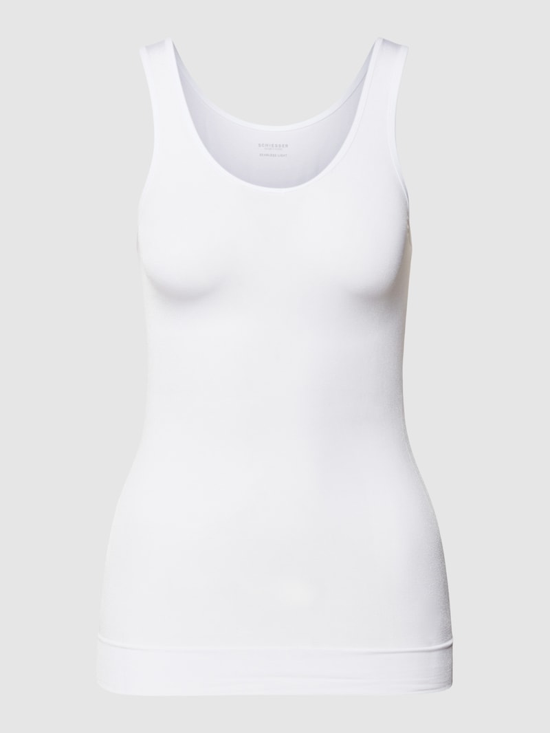 Tanktop mit Rundhalsausschnitt in weiß