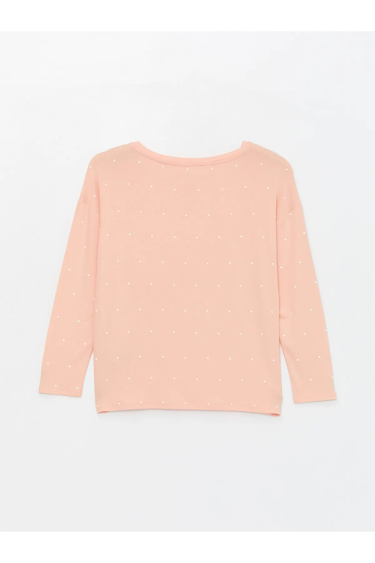 LC Waikiki  Langärmliges Damen-Pyjama-Set mit Rundhalsausschnitt und Punkten