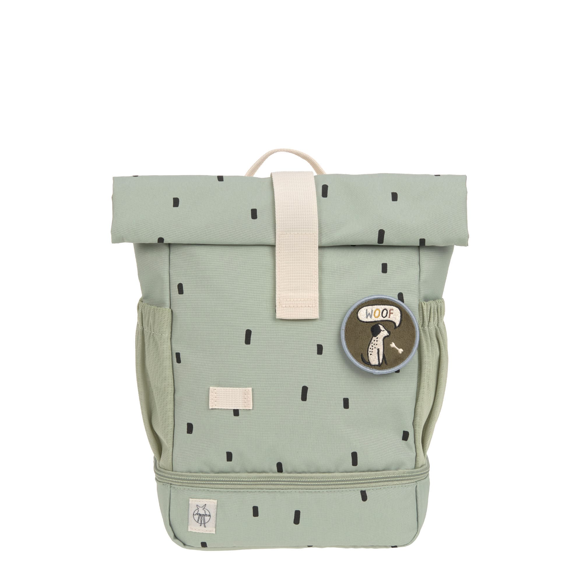Kindergartenrucksack Rolltop - Happy Prints, Oliv