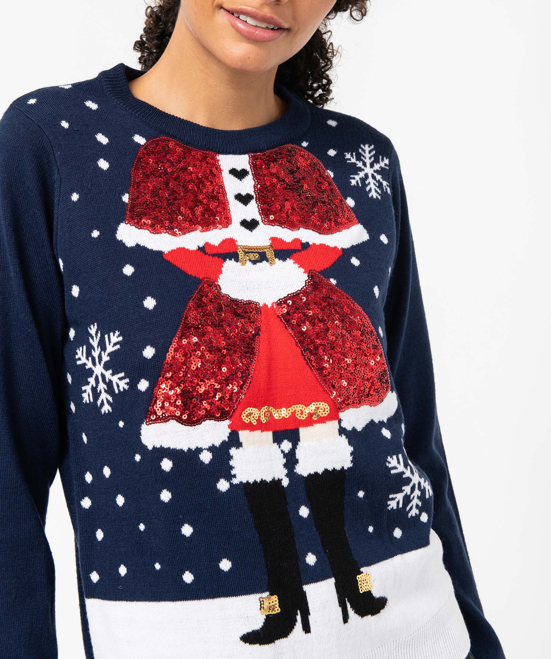 Pull de Nol femme avec motif à sequins bleu | GEMO