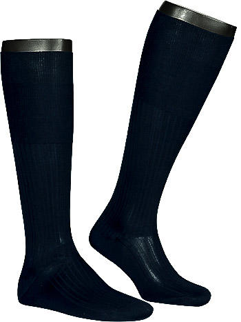 Falke, Serie Luxury No.10, Kniestrümpfe, Baumwolle, marine