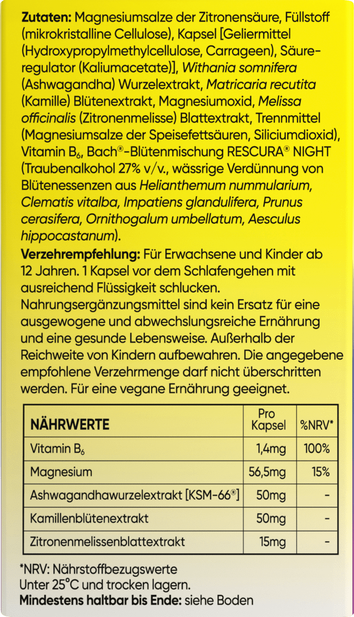 Ruhige Nächte Bachblüten Kapseln, 30 St