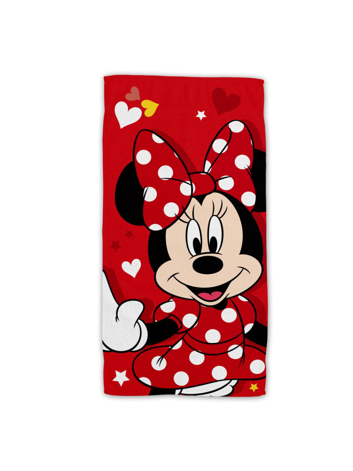 Disney Minnie Mouse Baumwolle Strandtuch Frottee Badetuch mit Premium Druck, 70x140 cm in Mehrfarbig günstig kaufen 70 x 140 cm