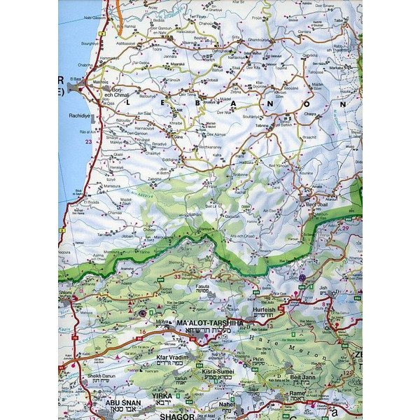 Heiliges Land - Israel - Palästina, Top 10 Tips, Autokarte 1:150.000 - Straßenkarte