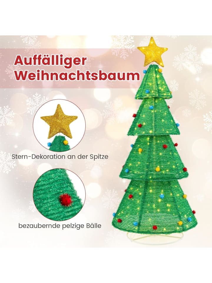 COSTWAY 190cm LED Weihnachtsbaum künstlich in Grün günstig kaufen onesize