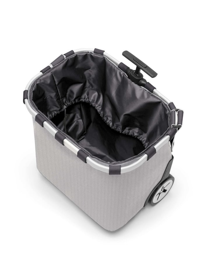 Reisenthel carrycruiser - Einkaufstrolley 47.5 cm (frame raffia black) in herringbone grey günstig kaufen onesize