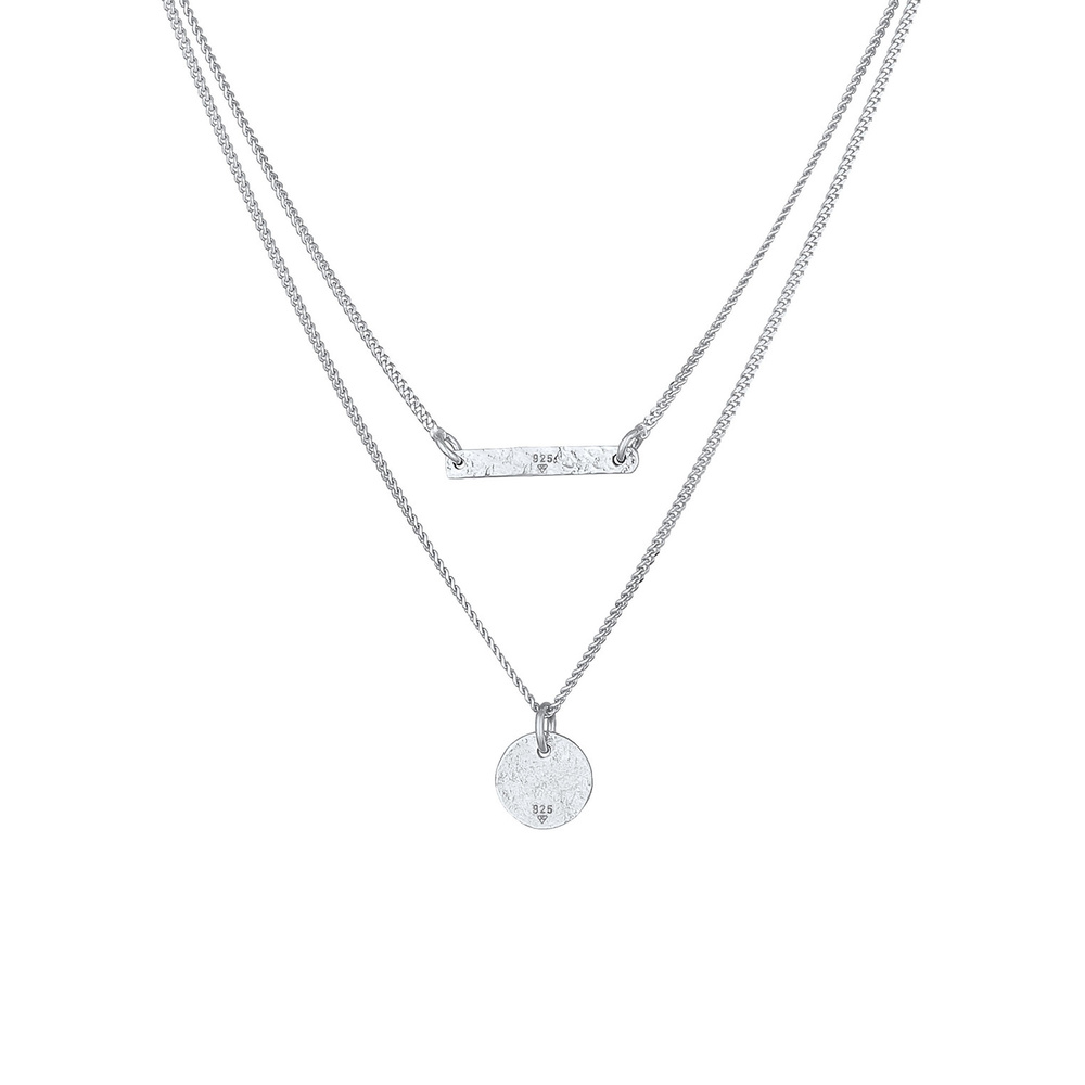 Elli Elli Collier Collier à couches pour femmes Pendentif plaque de tige Blogueur de t collier
