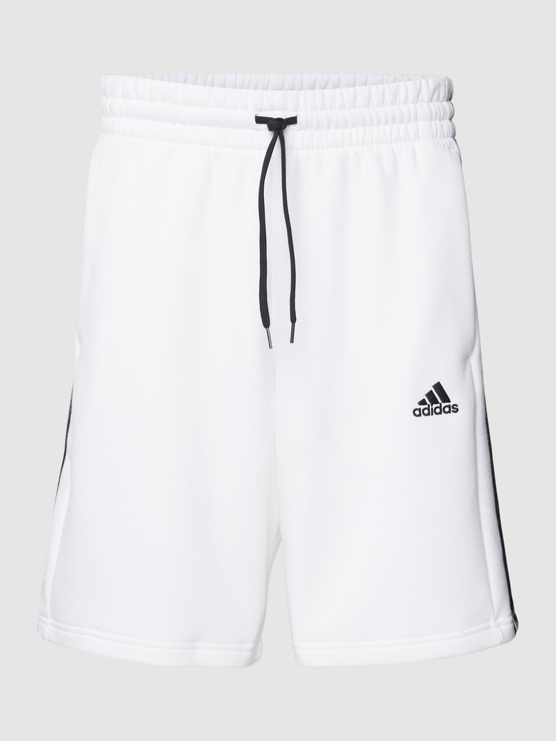 Shorts mit Label-Stitching in weiß
