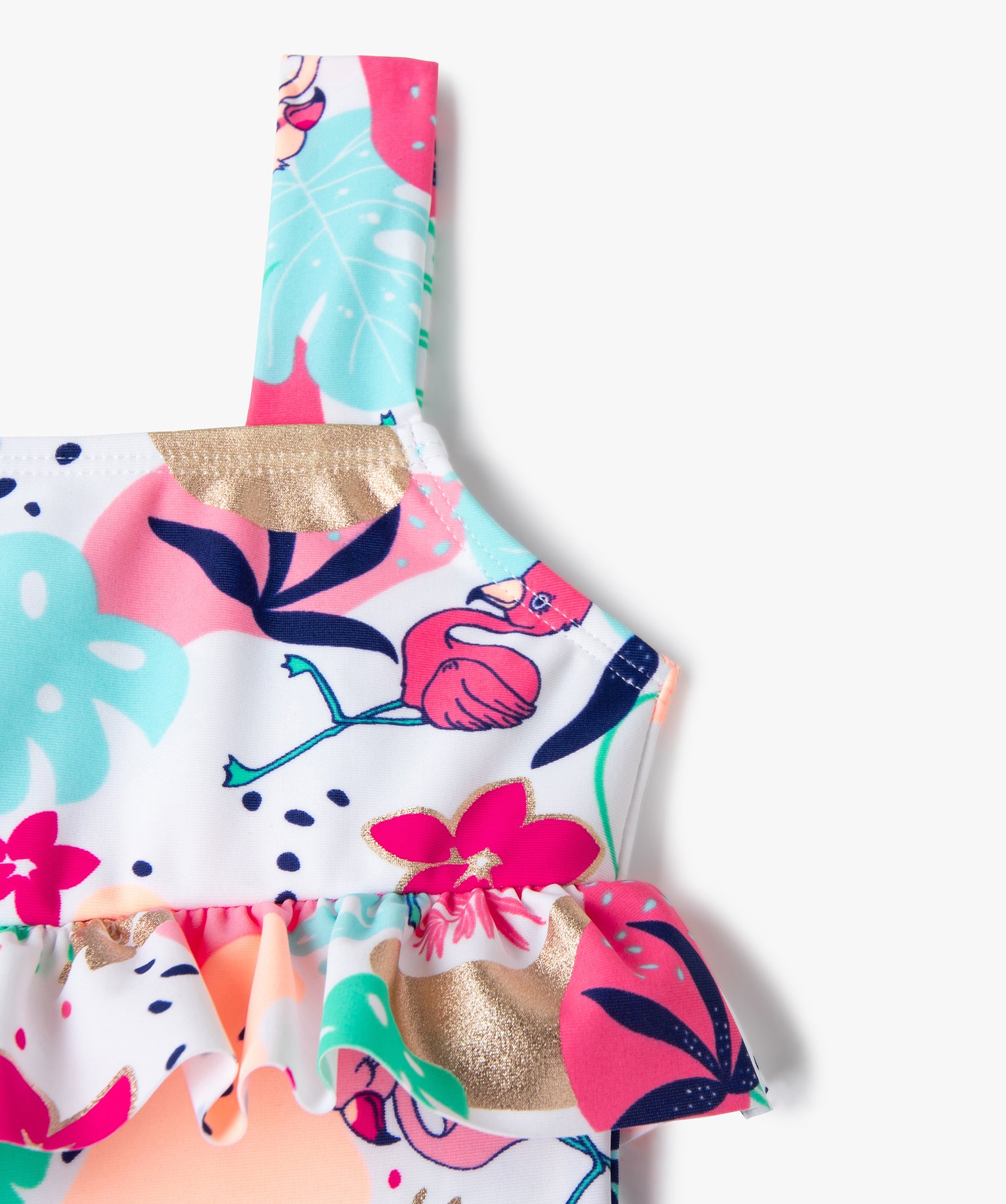 Maillot de bain bébé fille tankini imprimé fluo et détai... imprime | GEMO