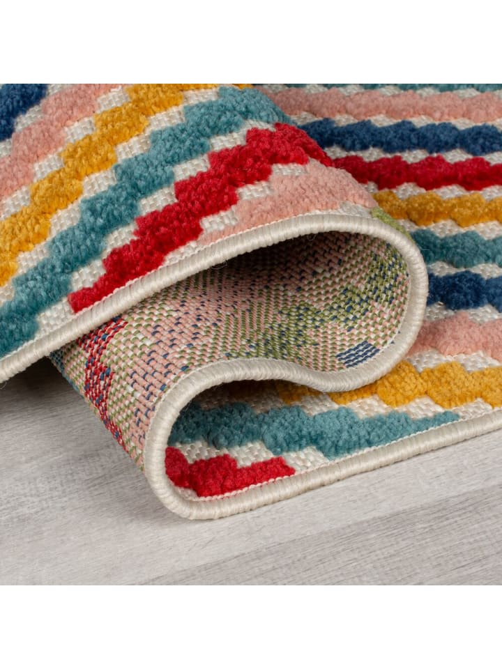 KADIMA DESIGN Multifunktionaler, geometrischer Outdoor-Teppich in Multicolor günstig kaufen