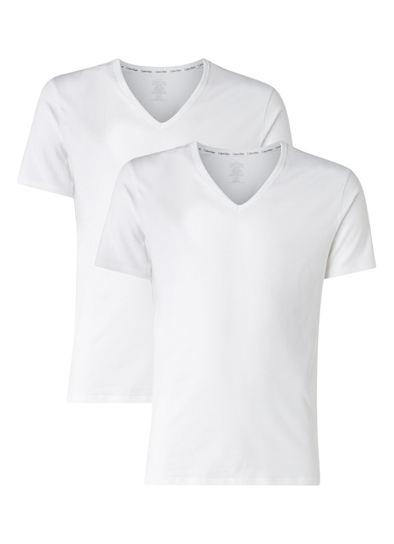 Lot de 2 t-shirts Calvin Klein coupe moderne et col en V
