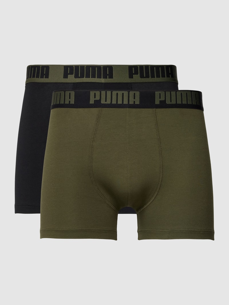 Boxershorts mit elastischem Logo-Bund im 2er-Pack in olivgrün