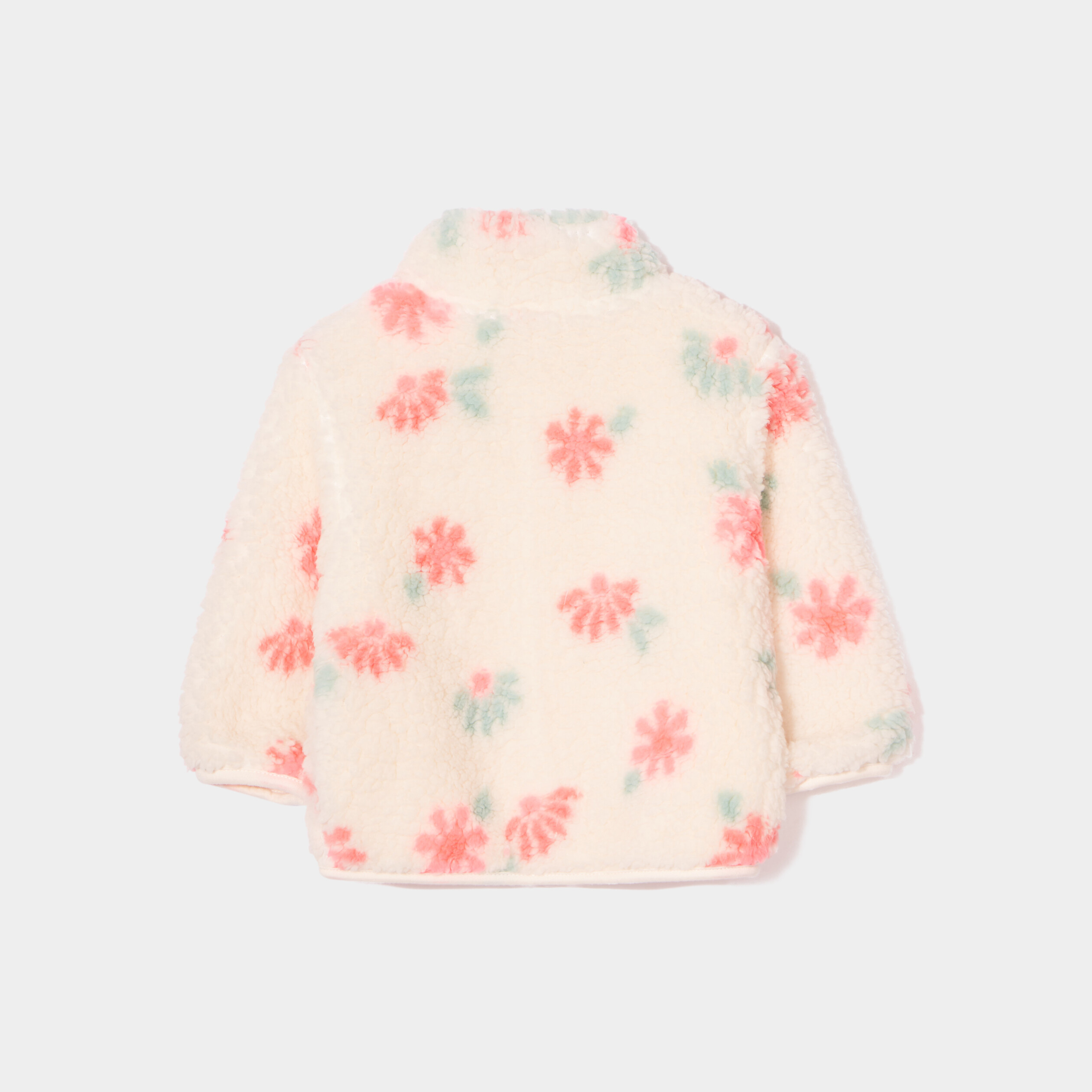 Veste zippée imitation laine de mouton creme bébé fille | La Halle
