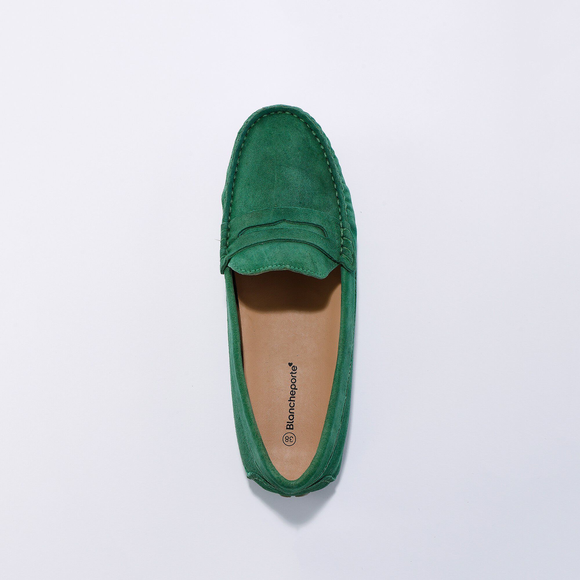Mocassins en cuir velours