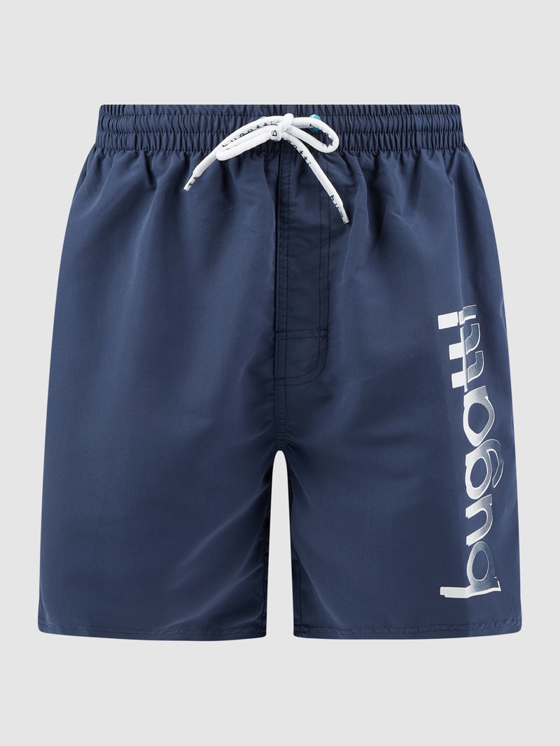 Badehose mit Logo in marineblau