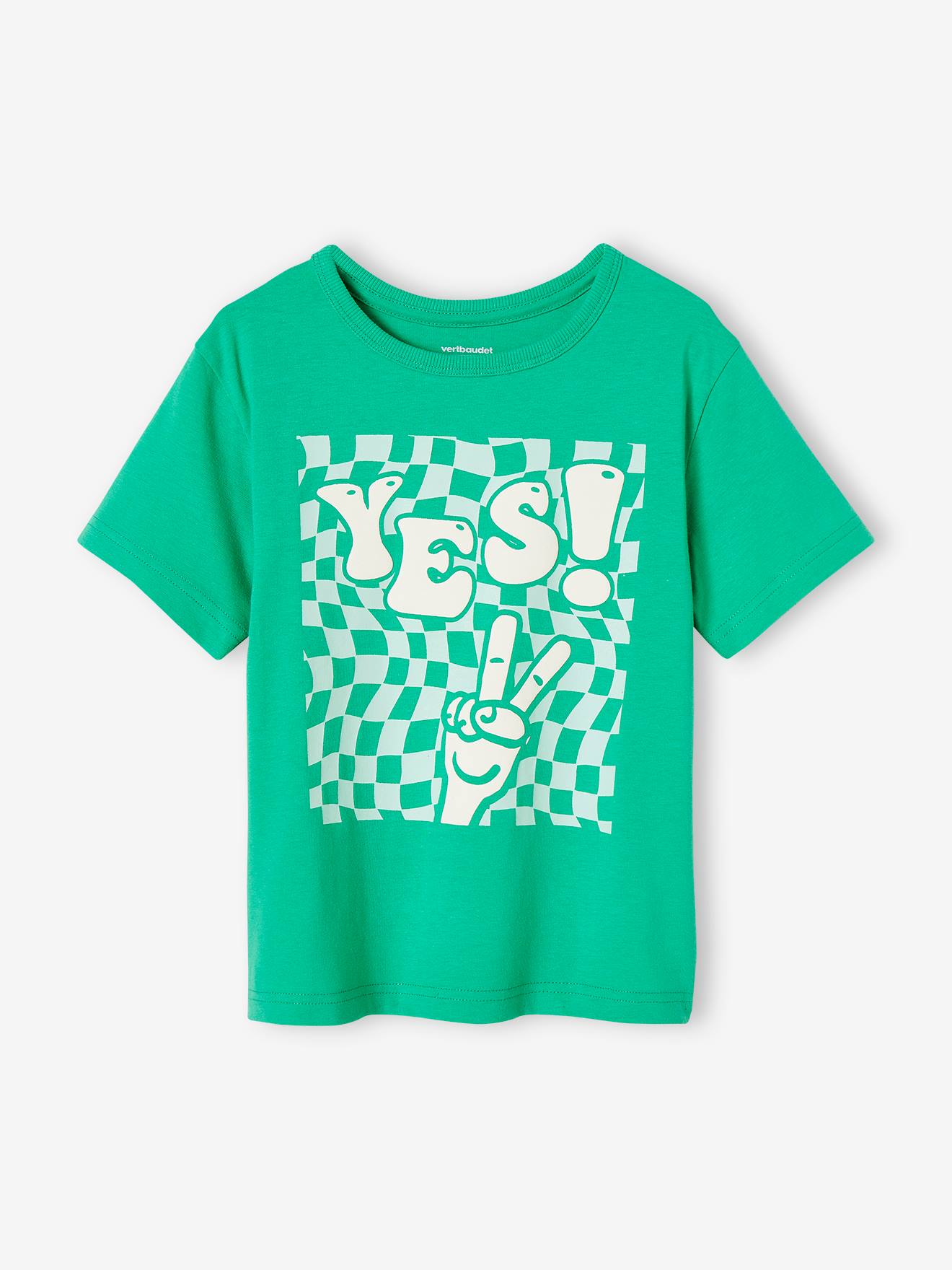 T-shirt maxi motif détails encre gonflante garçon bleu azur