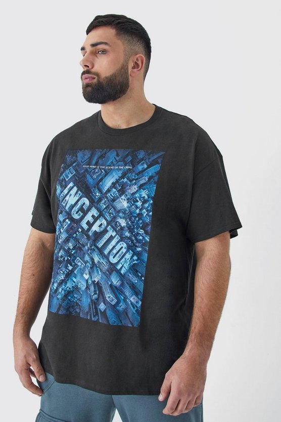 Plus Size Inception Chest Print License T-shirt