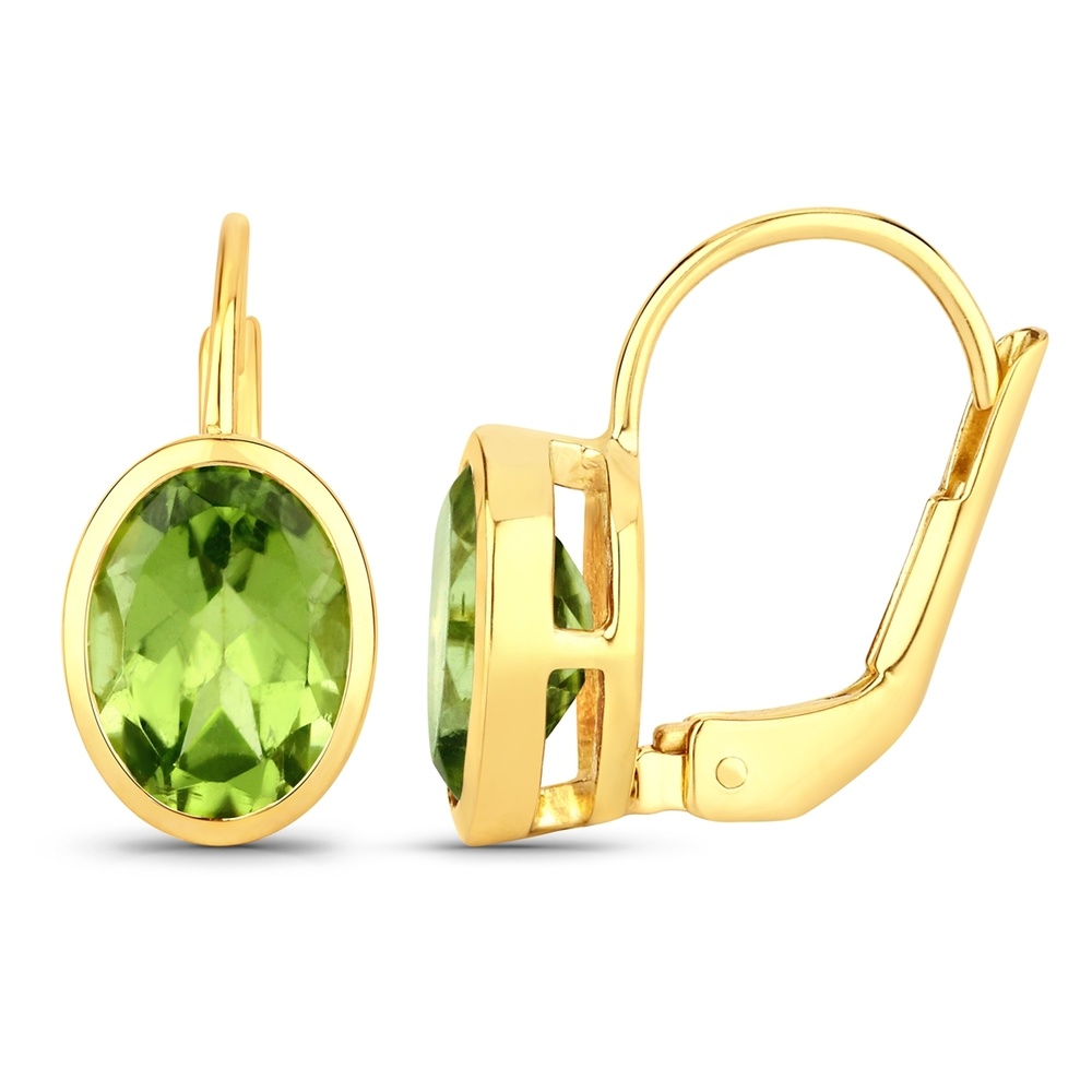 Rafaela Donata Boucles doreilles Argent sterling Vert en Or jaune Bijoux
