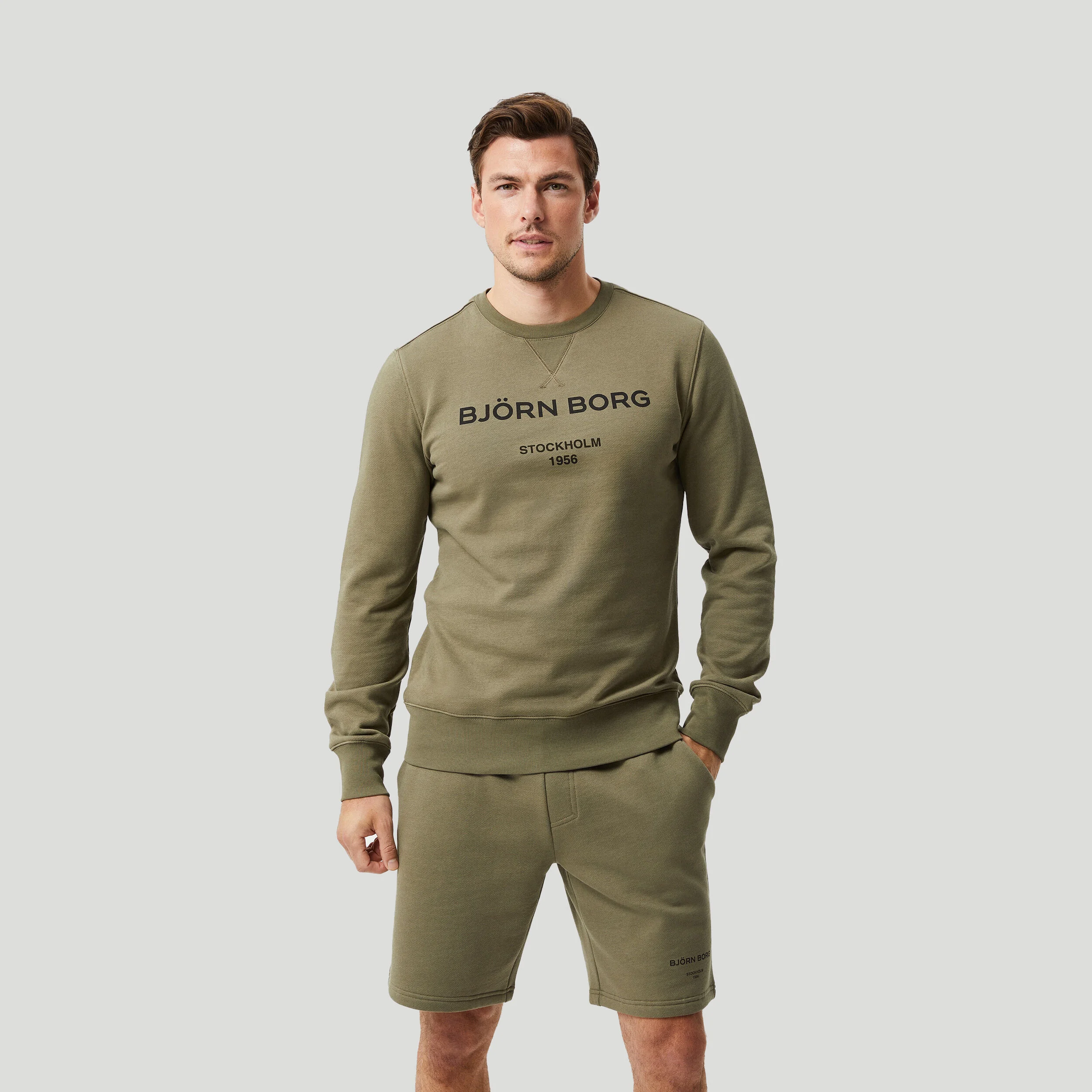 Logo Sweatshirt Herren - Oliv