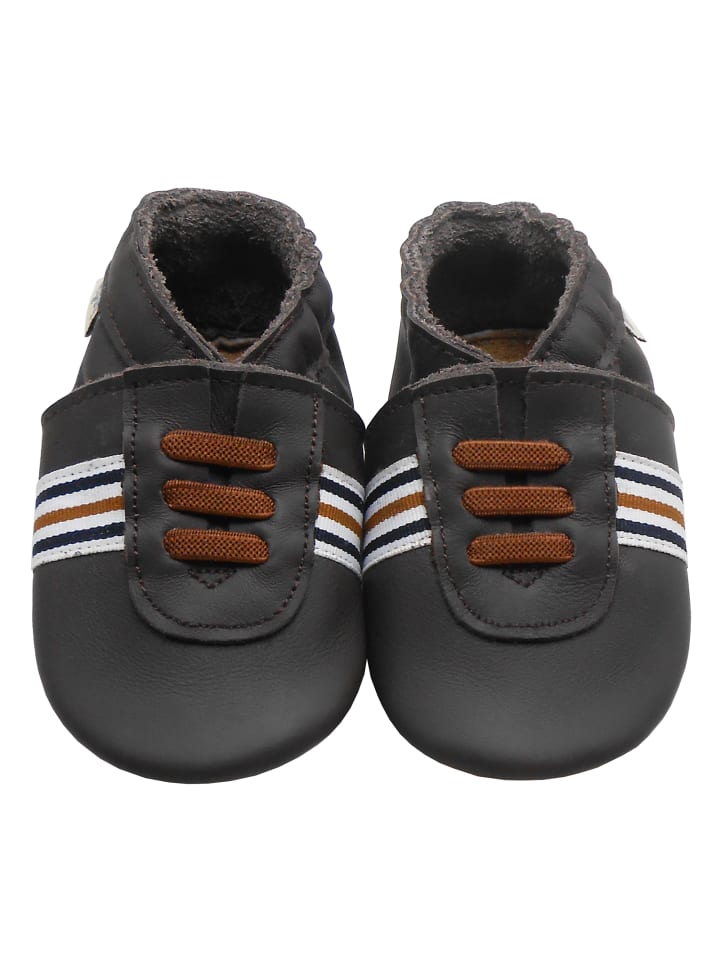 Yalion Baby Leder-Krabbelschuhe in Schwarz günstig kaufen 23/24