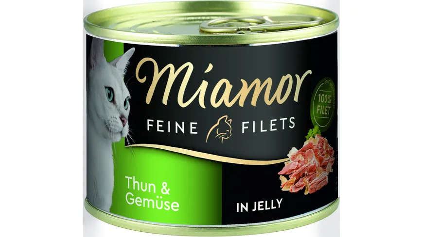 Miamor Katzennassfutter Feine Filets in Jelly Thun & Gemüse 185 g