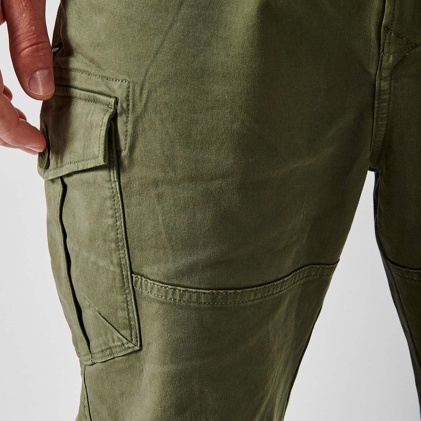 KALIS  Jean relaxed straight kaki homme