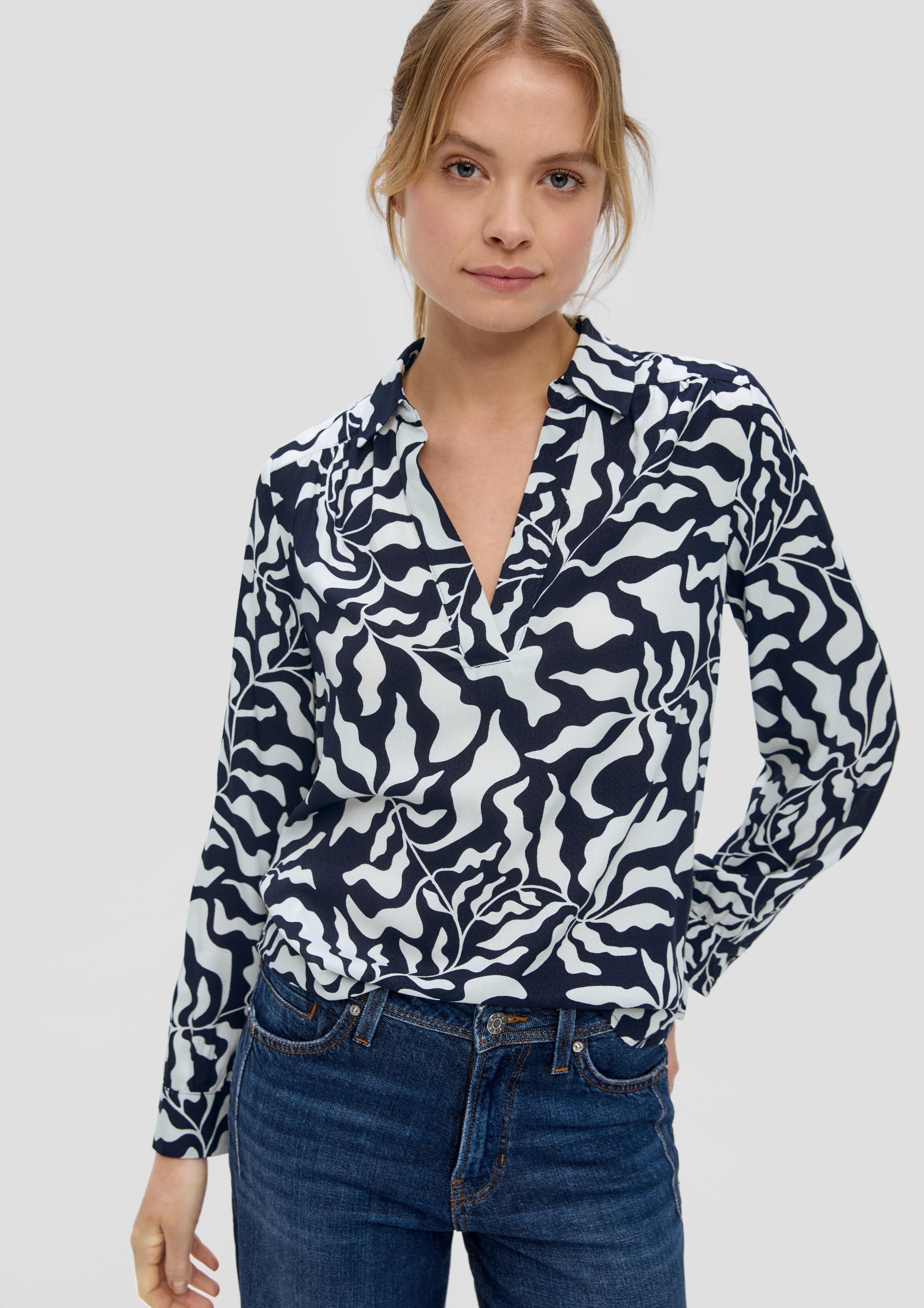 Viskosebluse mit V-Ausschnitt  2145123-59A1
