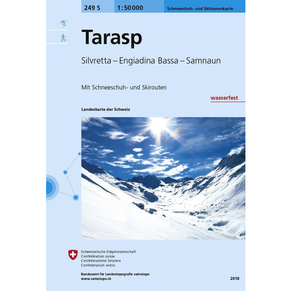 Swisstopo 1 : 50 000 Tarasp Ski - Wanderkarte