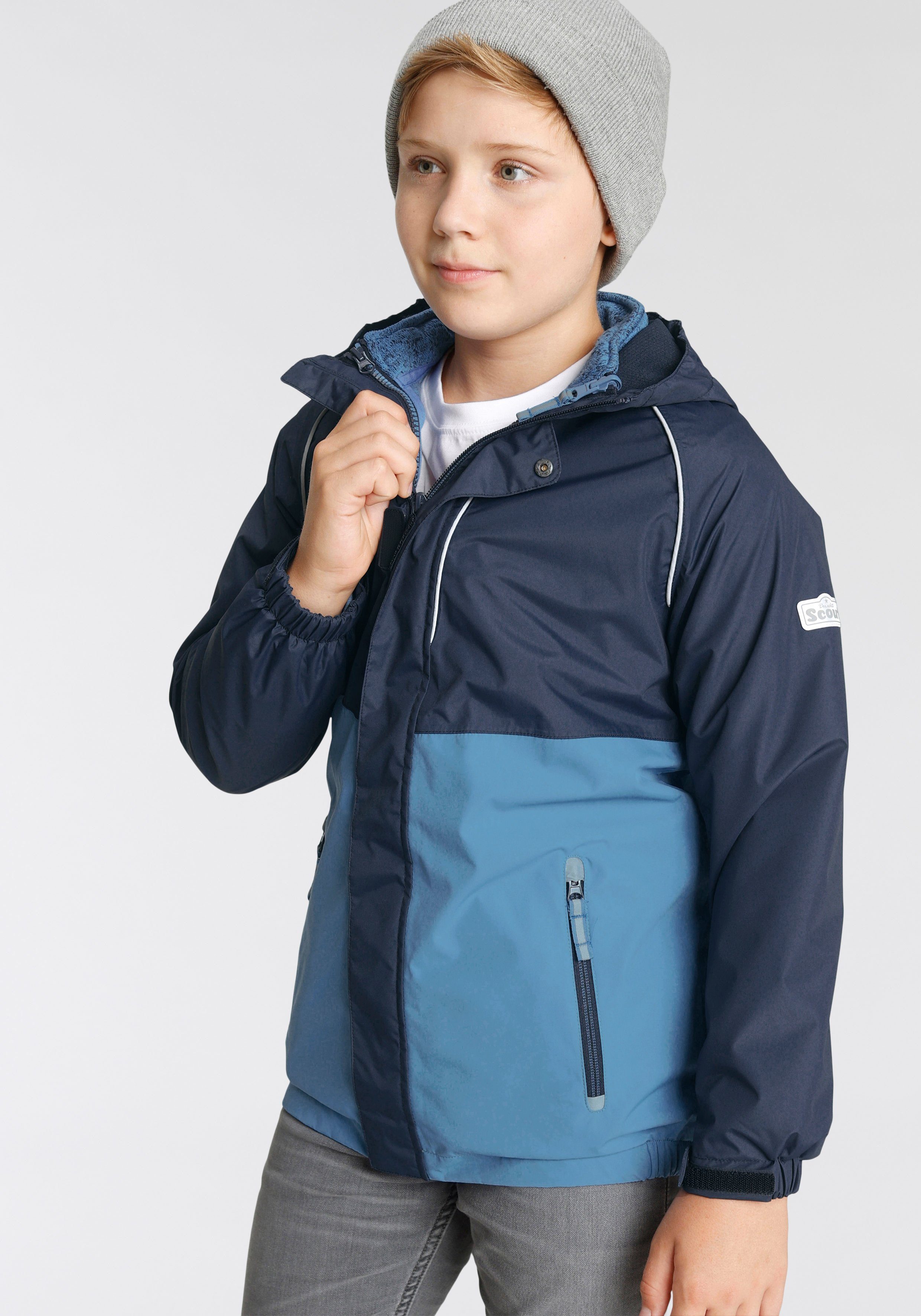 Scout 3-in-1-Funktionsjacke ALL WEATHER (2-St) Funktionsjacke mit Strickfleecejacke