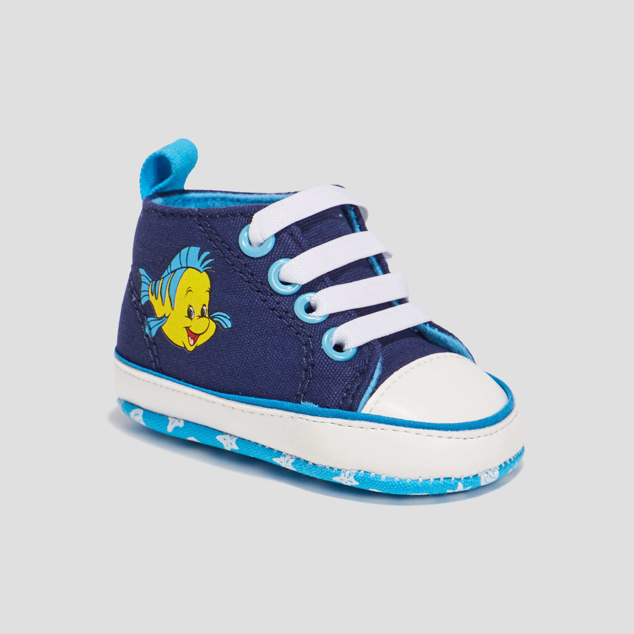Tennis à lacets La Petite Sirène bleu marine bébé garçon | La Halle