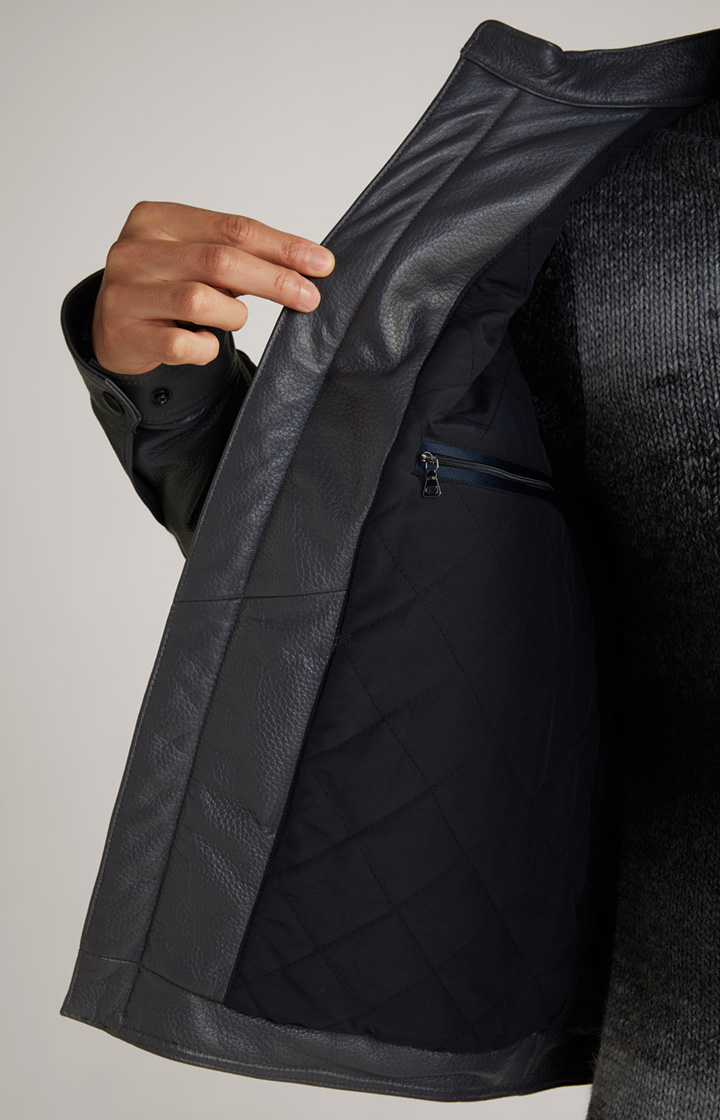 Lederjacke Peel in Grau