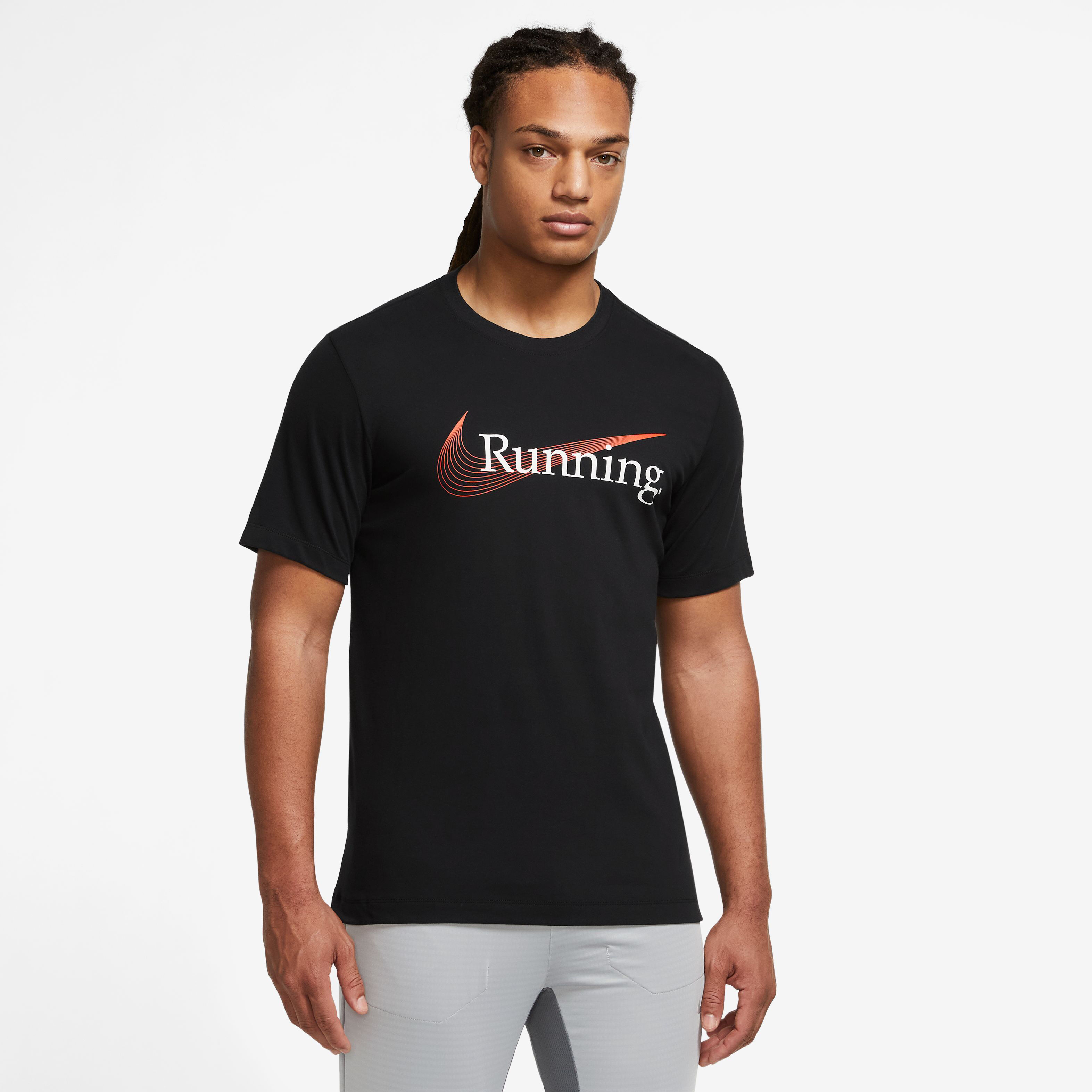 Dri-Fit Heritage Laufshirt Herren - Schwarz