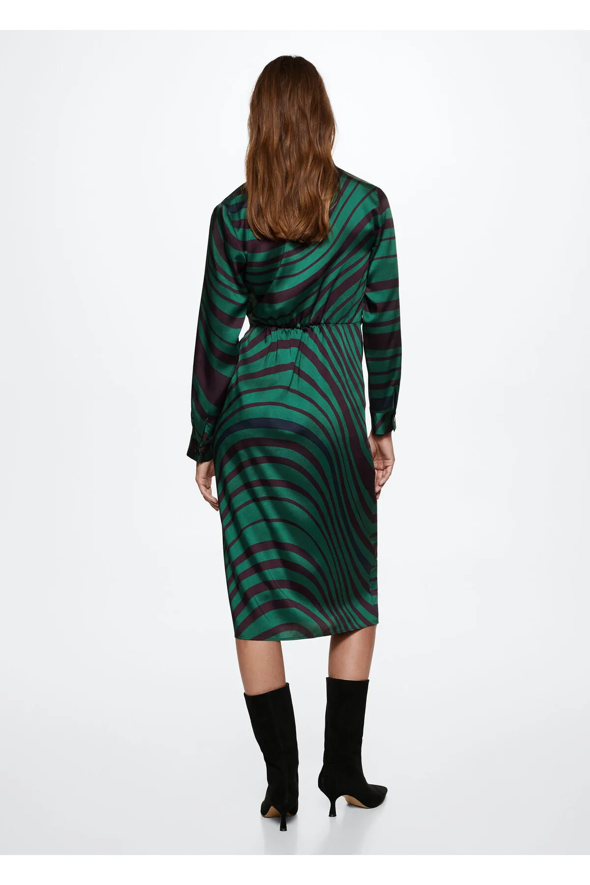 MANGO  Grünes Damenkleid 37065967
