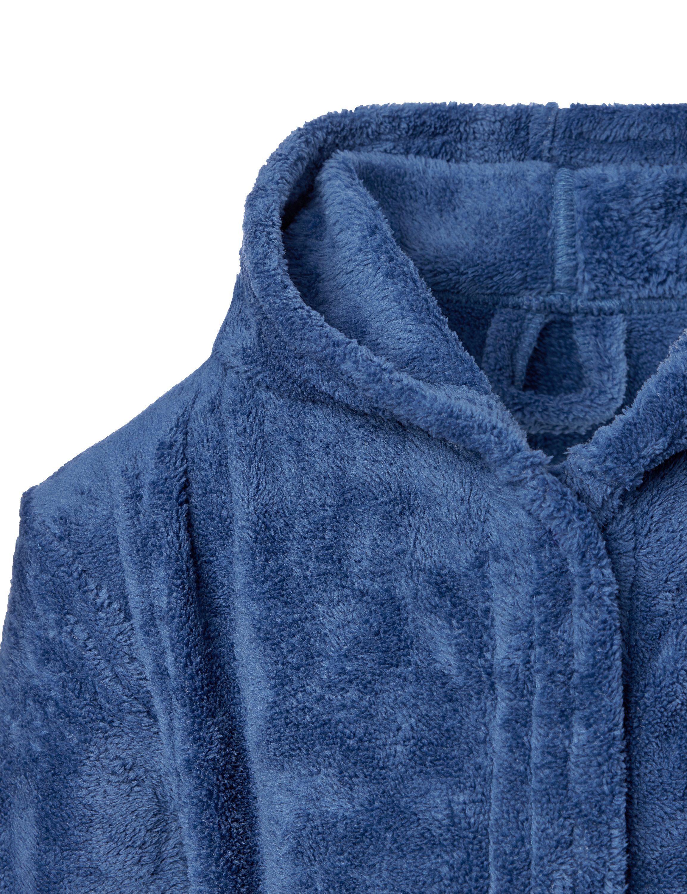 L&L Bademantel Jungen & Jugend Bademantel mit Kapuze LL0031, 3/4, Polyester, Kapuze