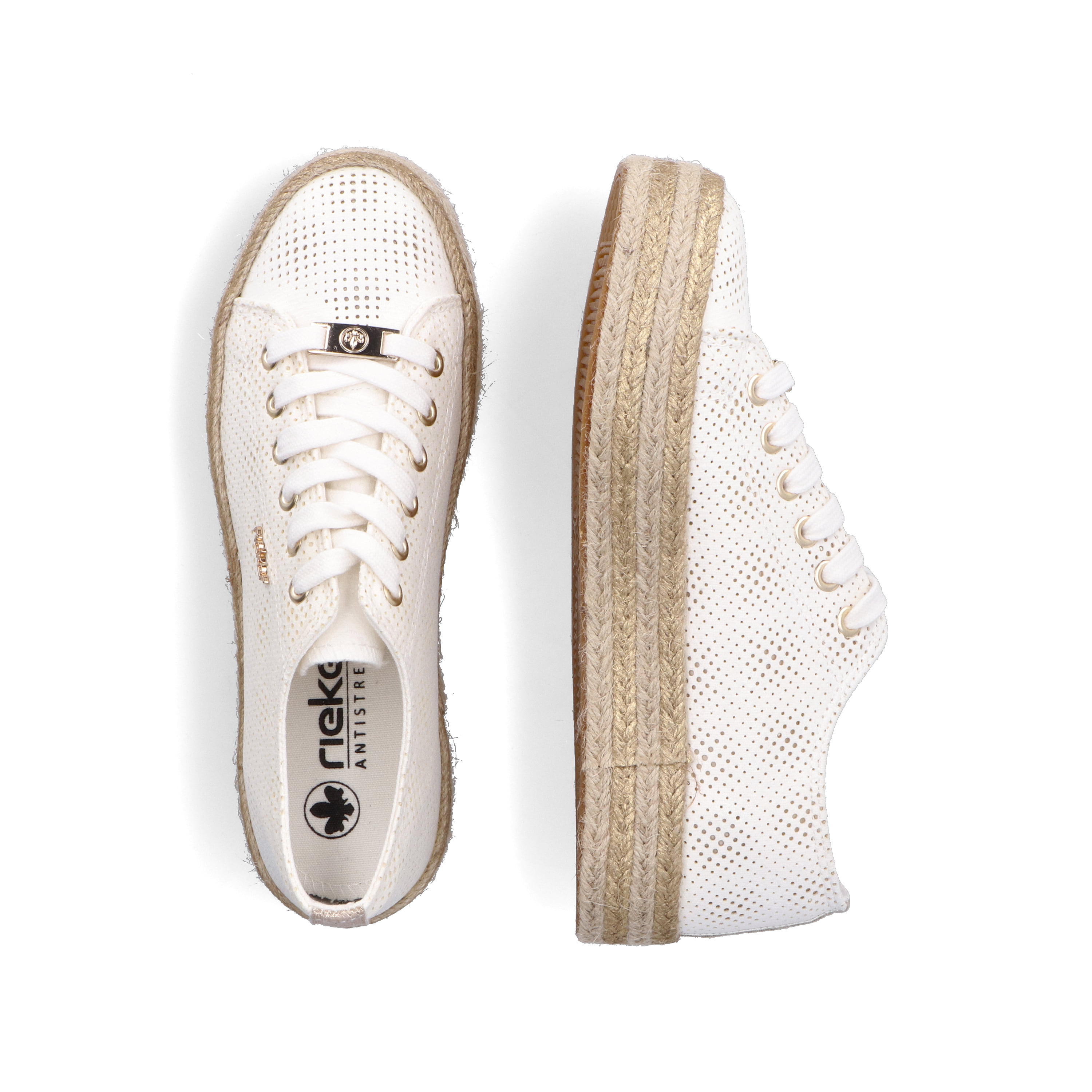 Rieker Damen Schnürschuhe schwanenweiss