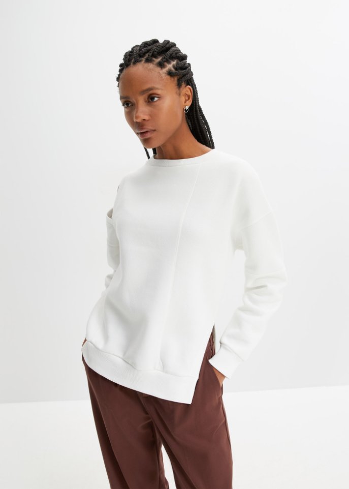 Sweatshirt mit Cut-Out und Wording
