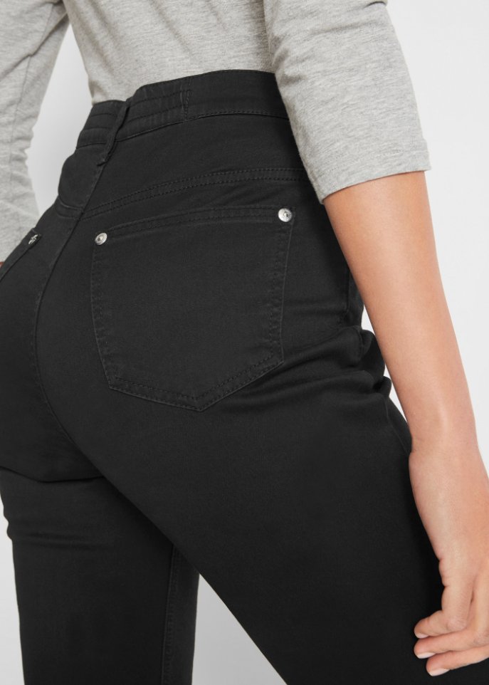 Twill-Hose mit Stretch und Bequembund, Slim Fit