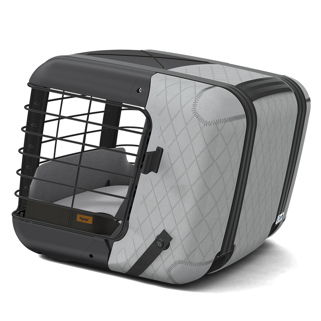 4pets Transportboxen & Gitterboxen 4pets Transportbox Caree cool grey