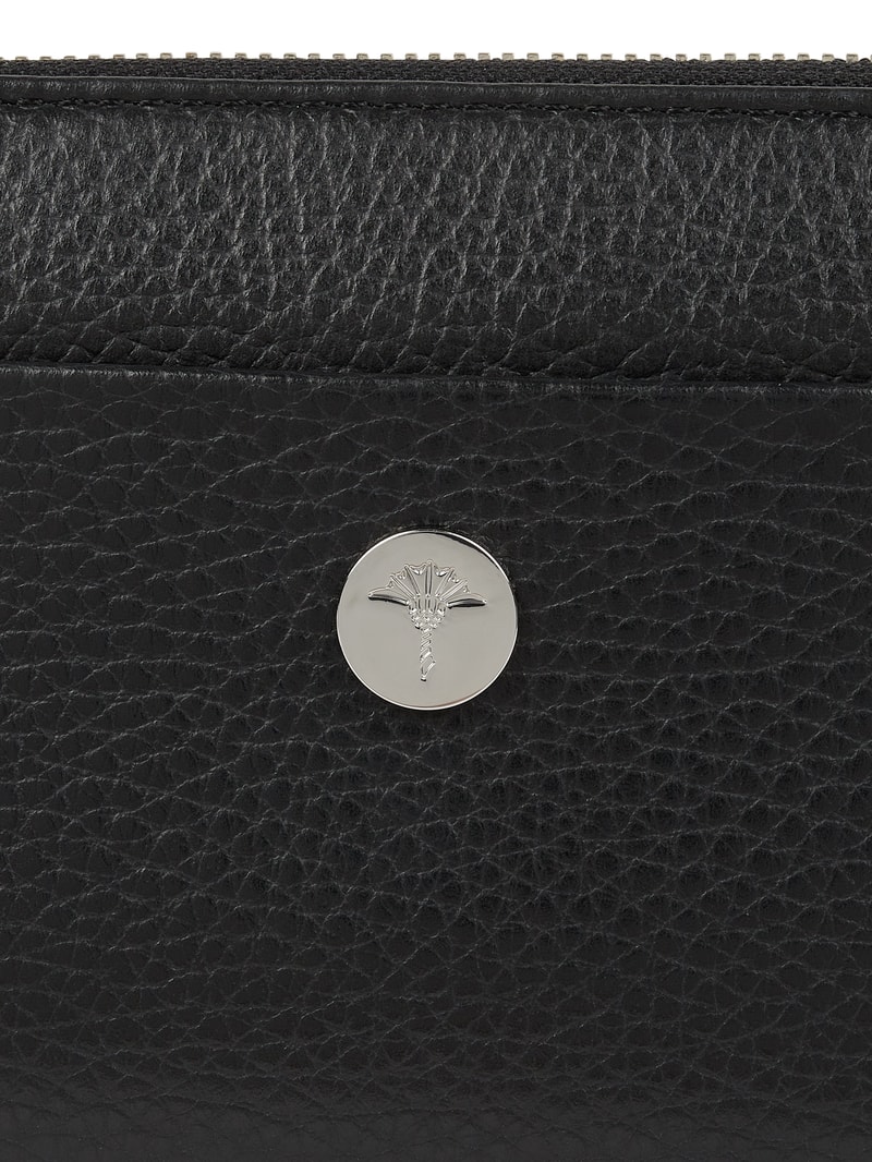 Portemonnaie mit Rundum-Reißverschluss Modell 'Chiara' - RFID-blocking in schwarz